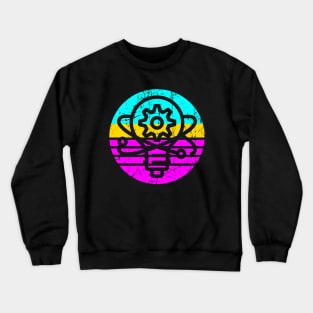 Retro STEM Innovation Lightbulb Gear Atomic Crewneck Sweatshirt